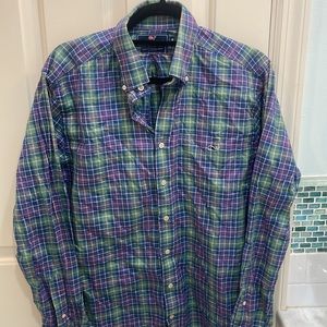 Striped VV Button Down